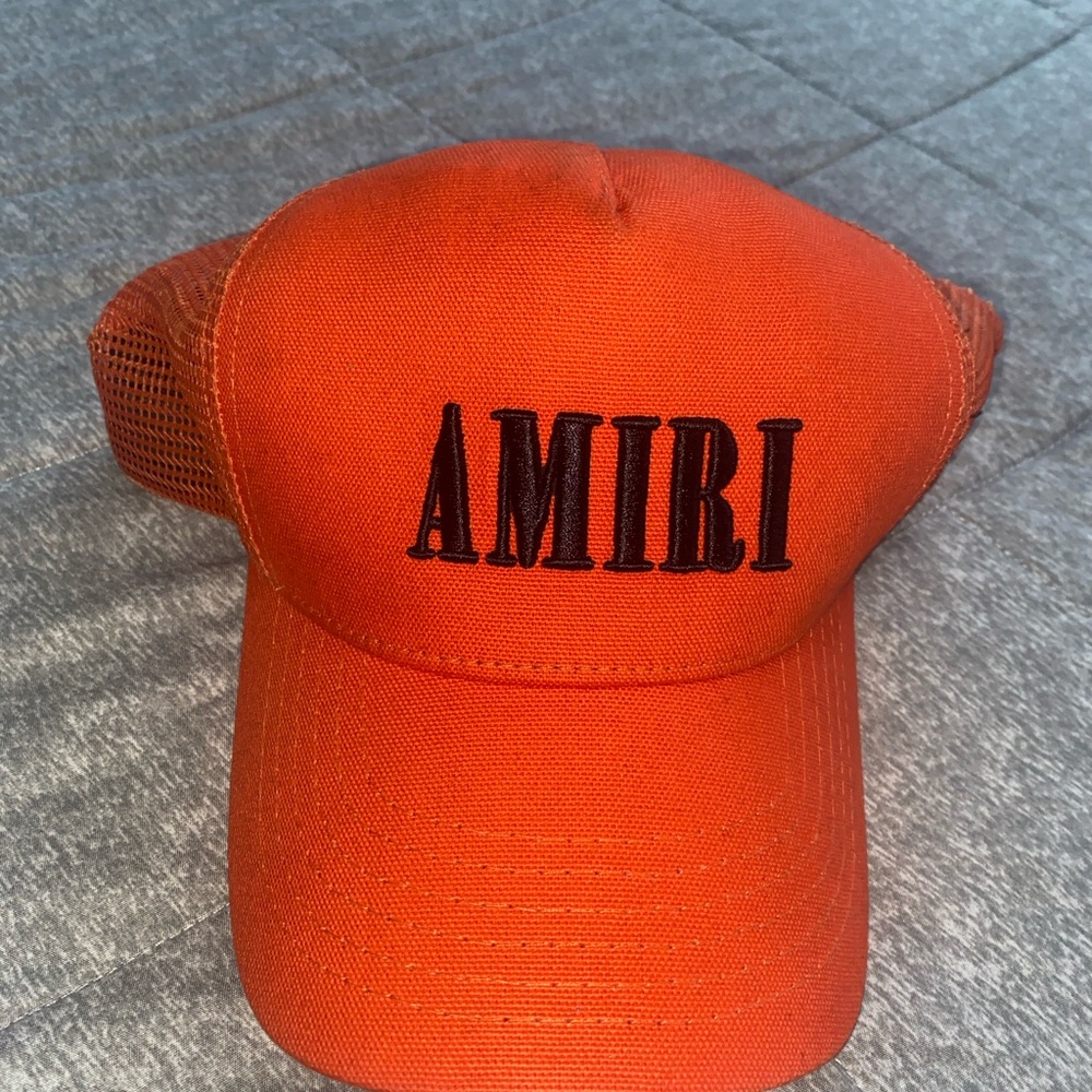 BRAND NEW MIKE AMIRI ORANGE TRUCKER HAT